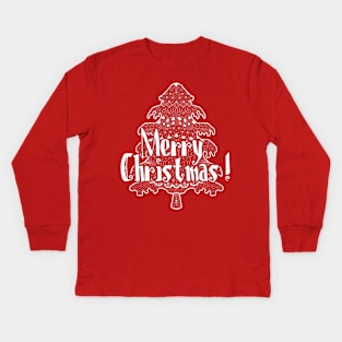 Merry Christmas - Tree Kids Long Sleeve T-Shirt